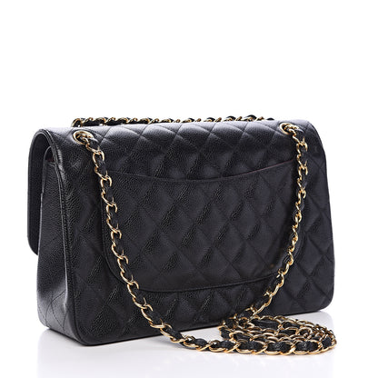 Chanel Caviar Quilted Jumbo Double Flap Black 2 of 10