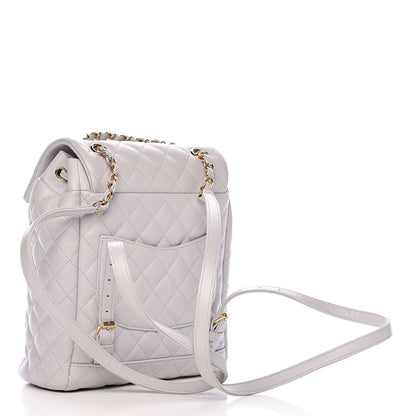 Chanel Calfskin Quilted Small Urban Spirit Backpack Light Grey 3 of 13