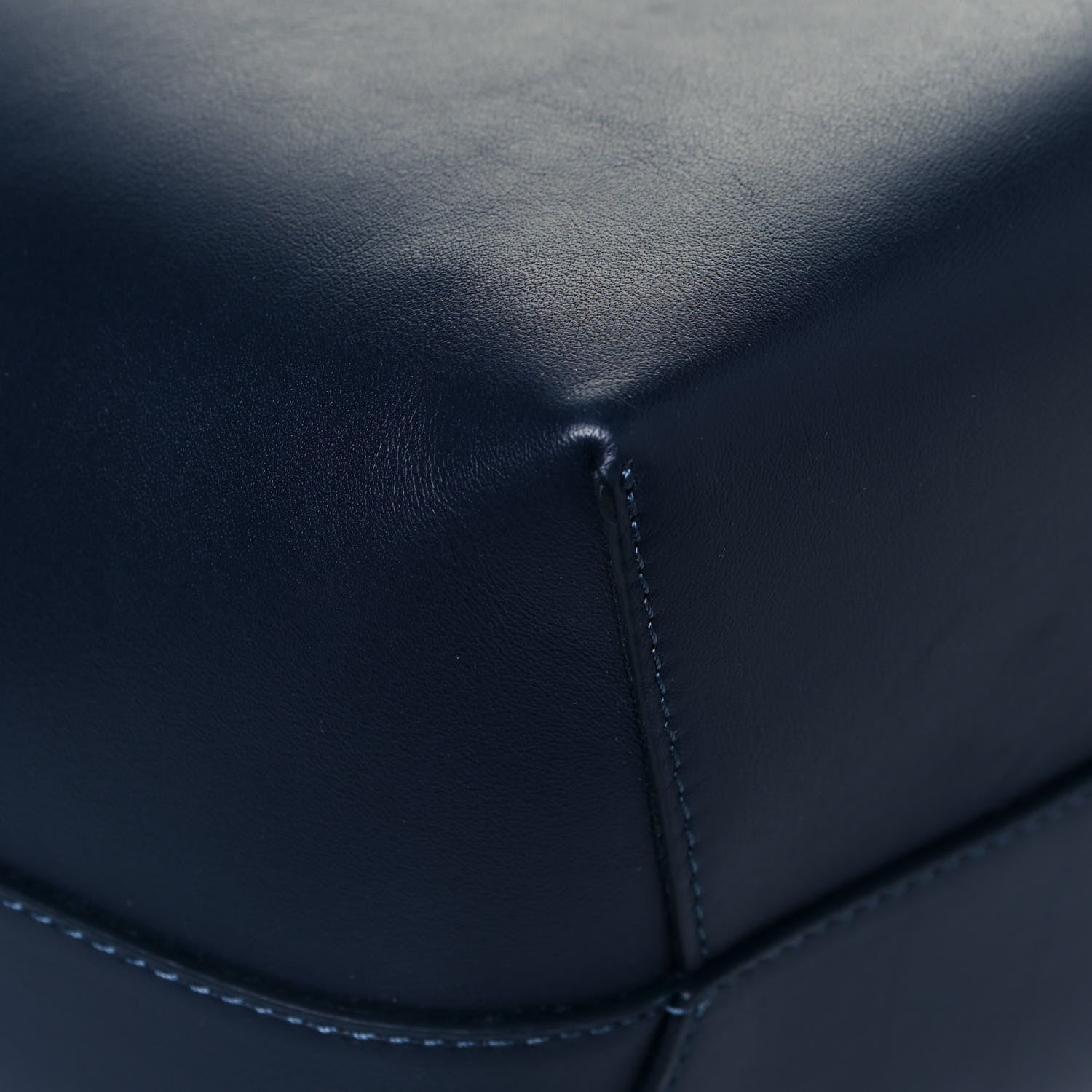 Mansur Gavriel Vegetable Tanned Calfskin Bucket Bag Navy Blue 11 of 15