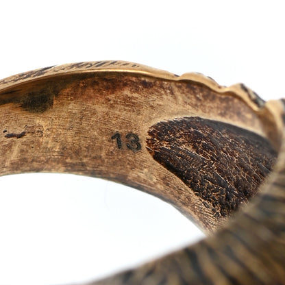 Gucci Crystal Fox Ring 6.25 Aged Gold 5 of 7