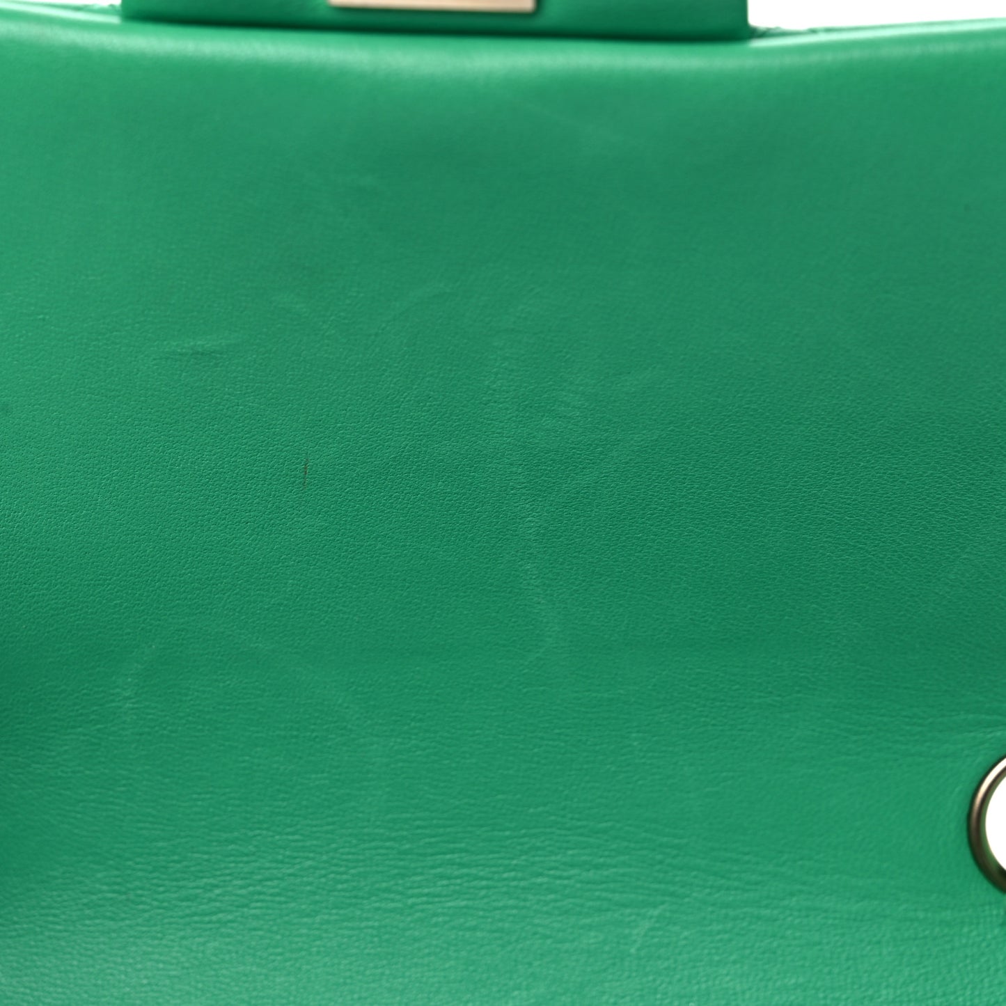 Lambskin Quilted Mini Square Flap Green