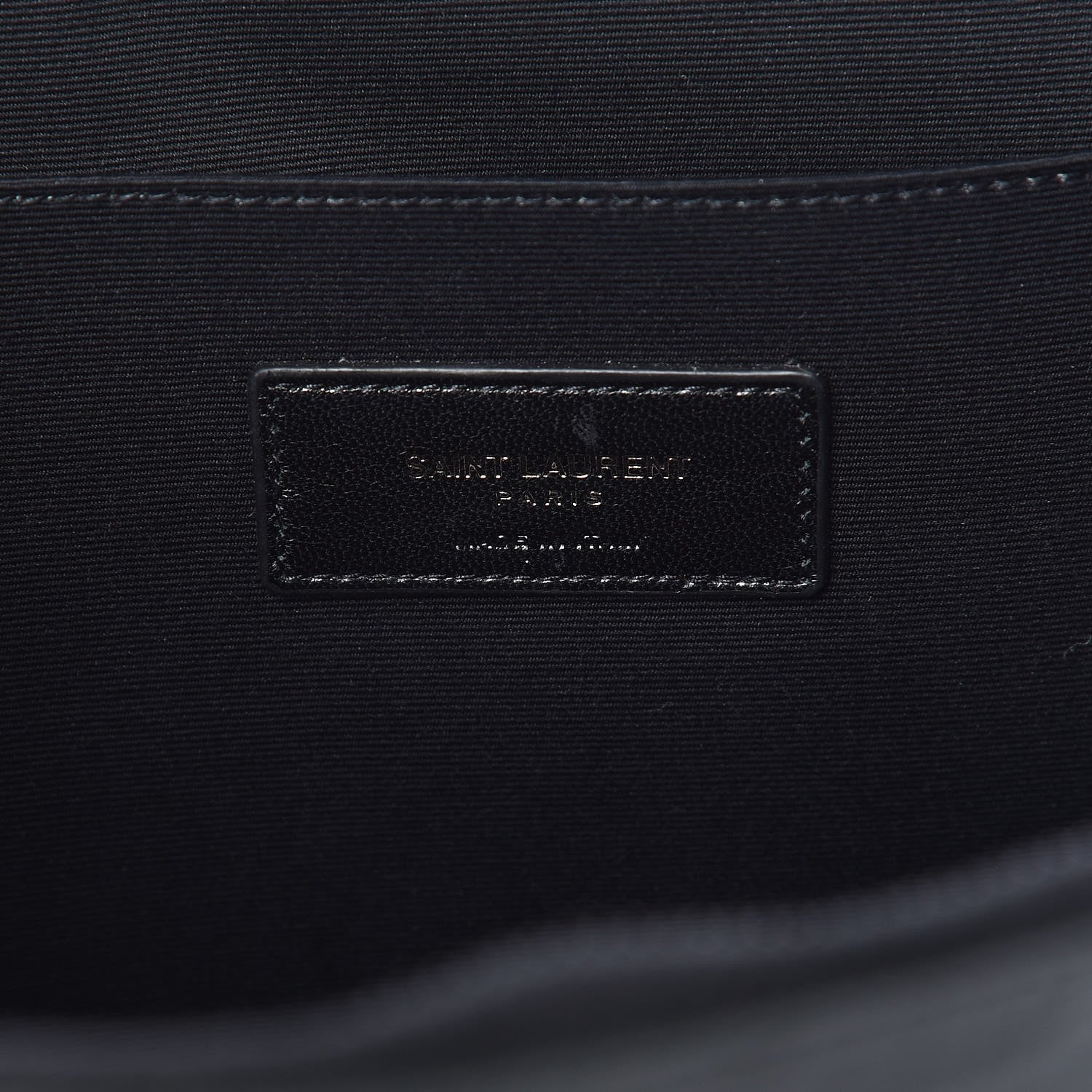 Saint Laurent Calfskin Crocodile Embossed Monogram Document Holder Black 7 of 9