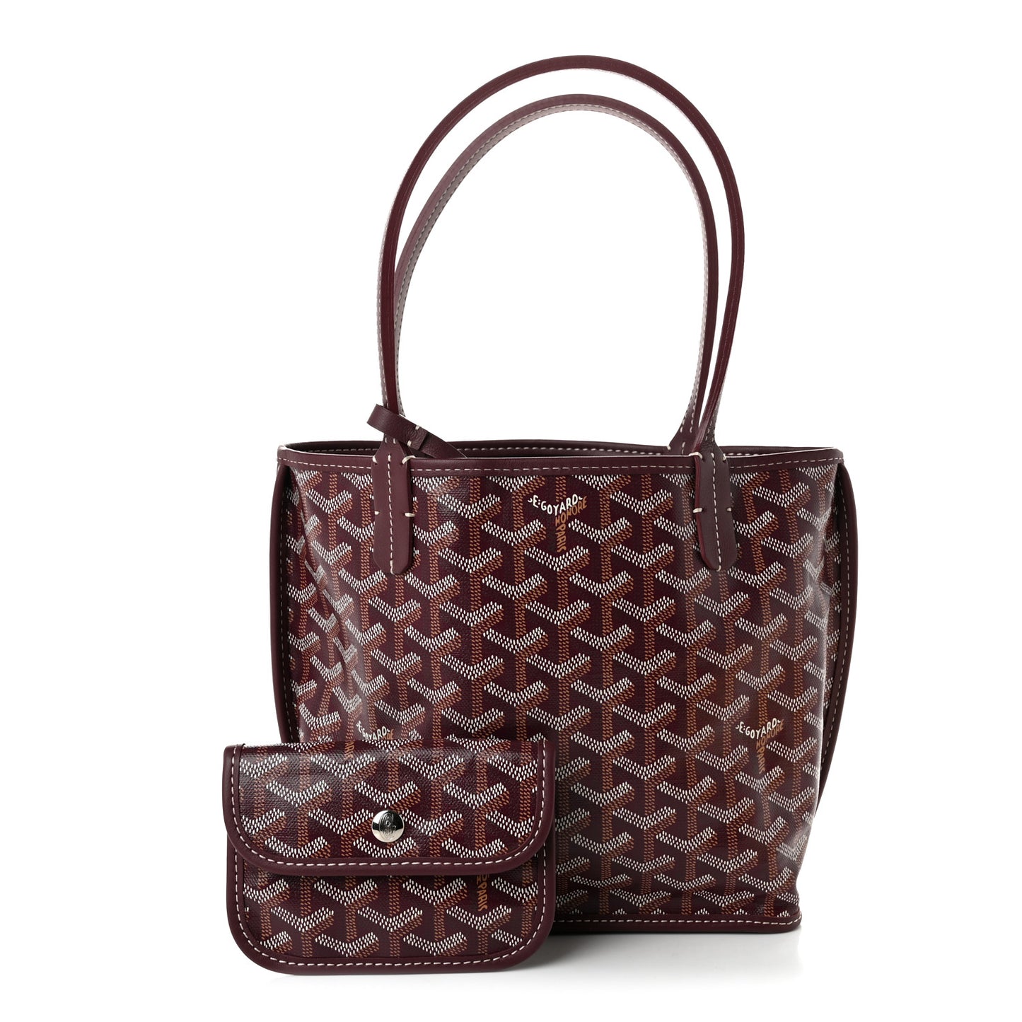 Goyardine Reversible Mini Anjou Burgundy