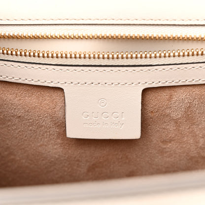 Gucci Calfskin Web Medium Sylvie Top Handle Bag White 6 of 16