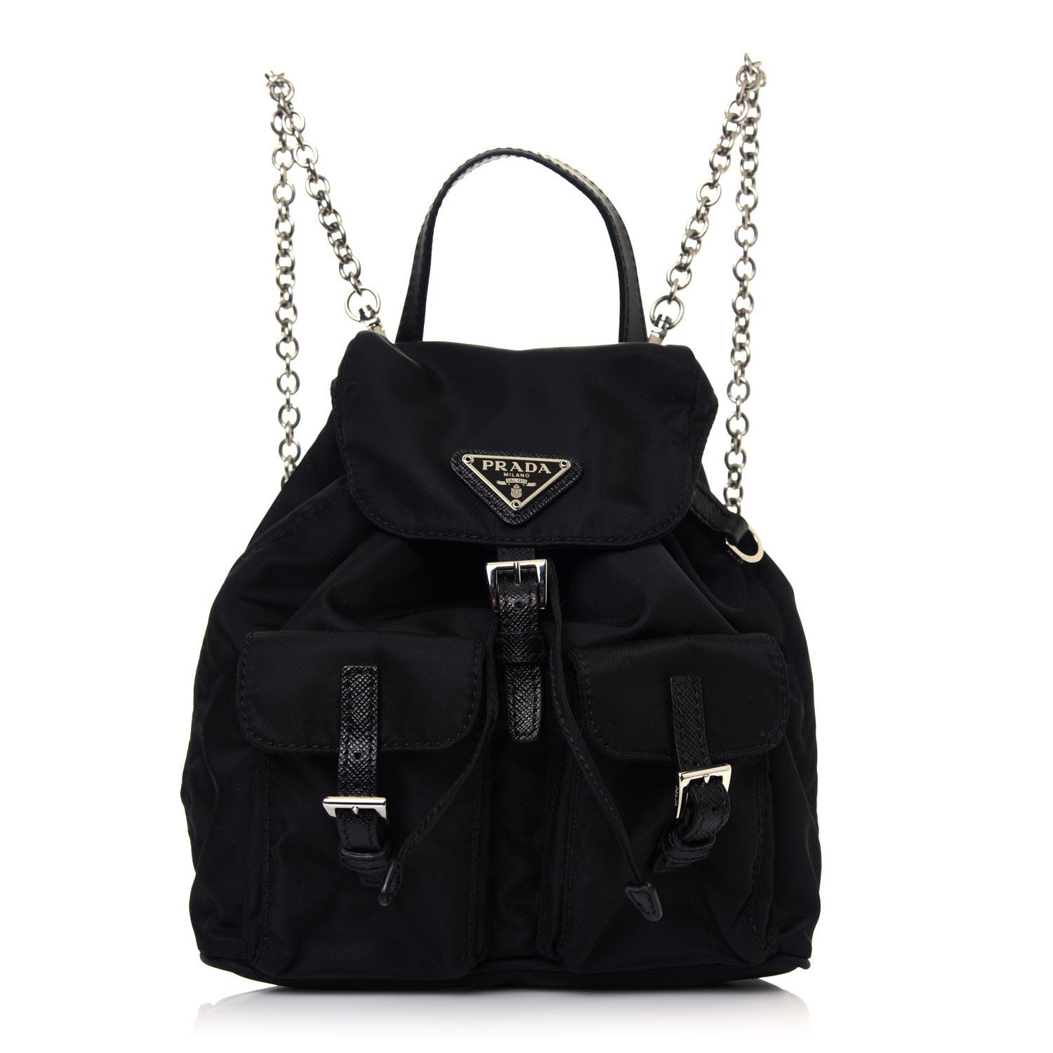 Prada Nylon Vela Mini Crossbody Backpack Black 1 of 10