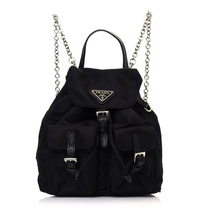 Prada Nylon Vela Mini Crossbody Backpack Black 1 of 10