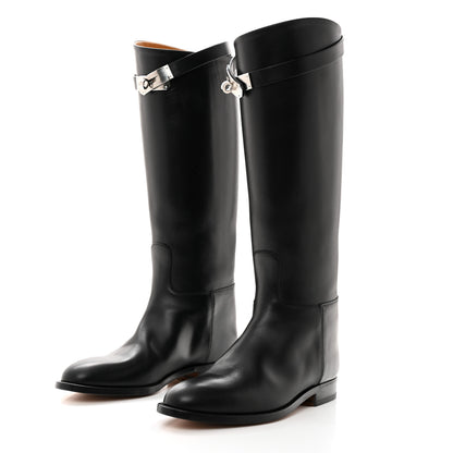 Hermes Box Kelly Jumping Boots 36 Black 3 of 8