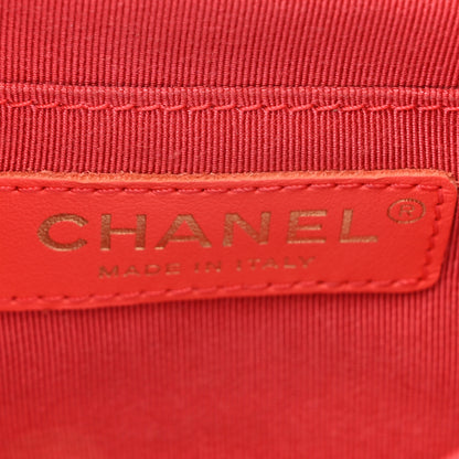 Chanel Lambskin Quilted Small Circular Handle Bag Brilliant Rouge 6 of 15