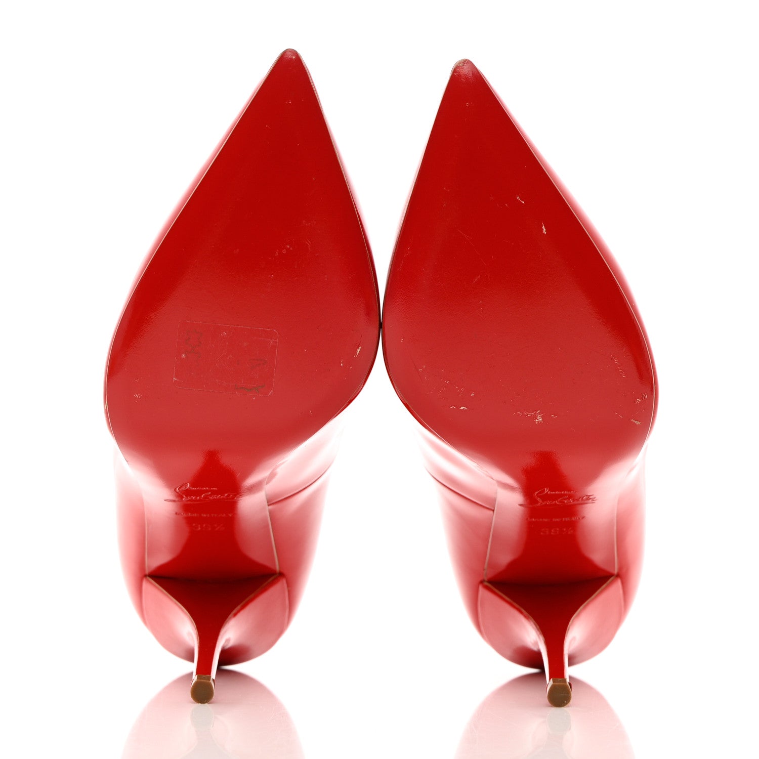 Christian Louboutin Patent Batignolles 100 Pumps 39.5 Rouge Lipstick 5 of 8