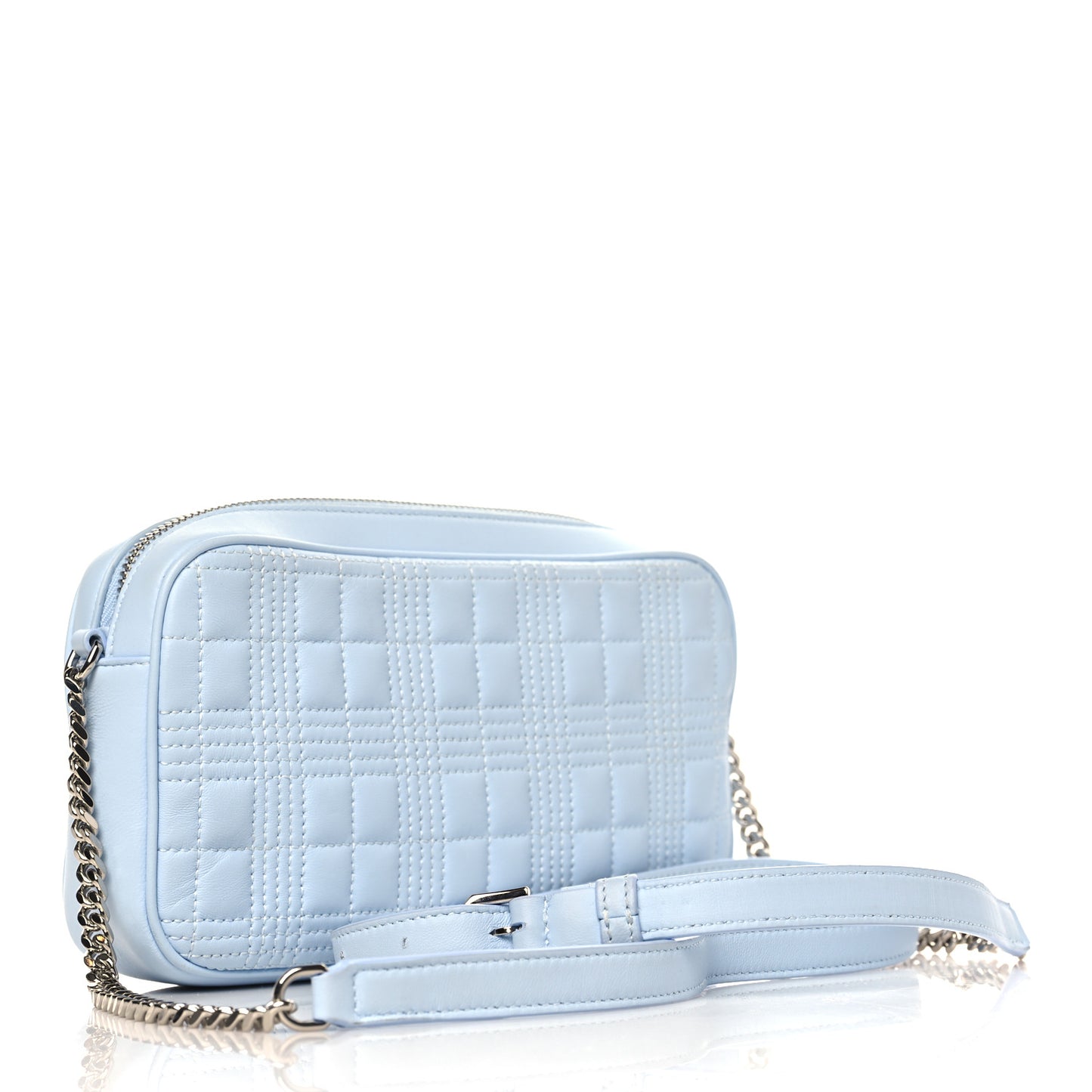 Lambskin Quilted Camera Bag Pale Blue