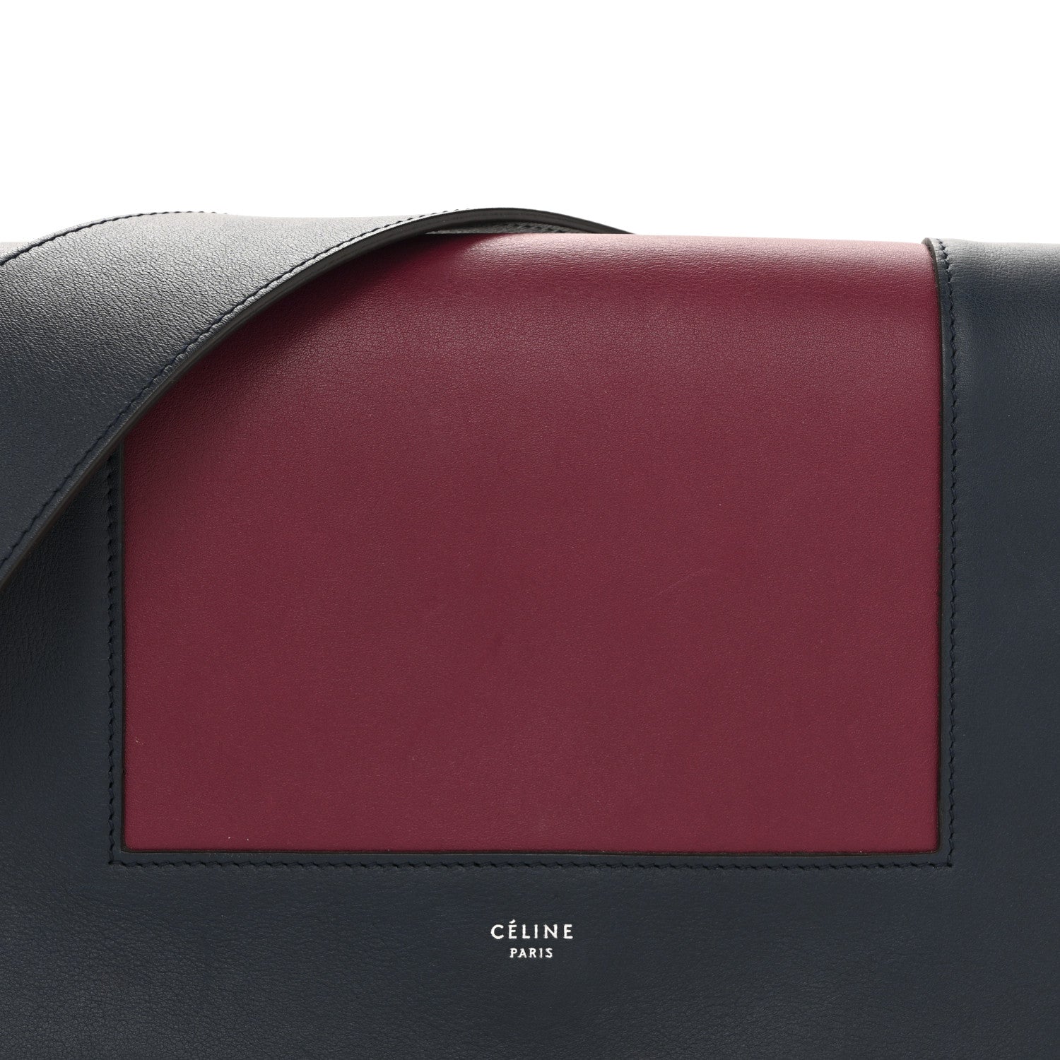 Celine Shiny Smooth Calfskin Medium Frame Shoulder Bag Blue Purple 9 of 15