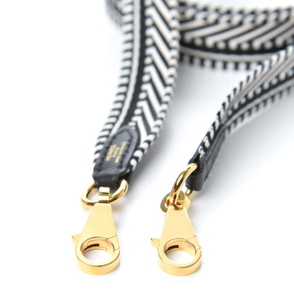 Hermes Toile Swift 25mm Sangle Cavale Shoulder Strap Black Ecru 4 of 4