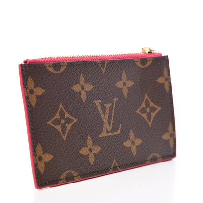 Louis Vuitton Monogram Blooming Flowers Zipped Card Holder Hot Pink Rose Ballerine 3 of 6