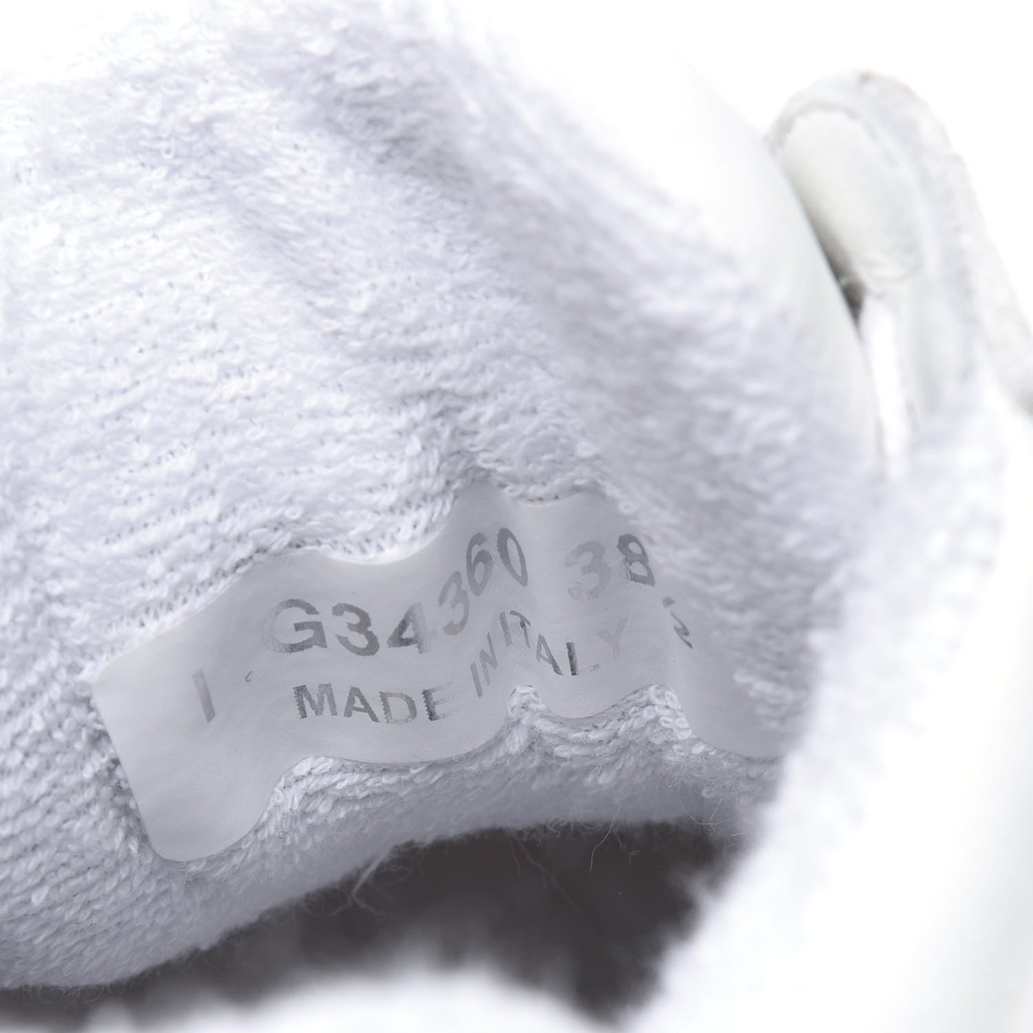 Chanel Suede Calfskin Fabric CC Sneakers 38.5 White 8 of 9