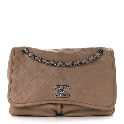 Chanel Grained Calfskin Large Natural Beauty Flap Beige 1 of 11