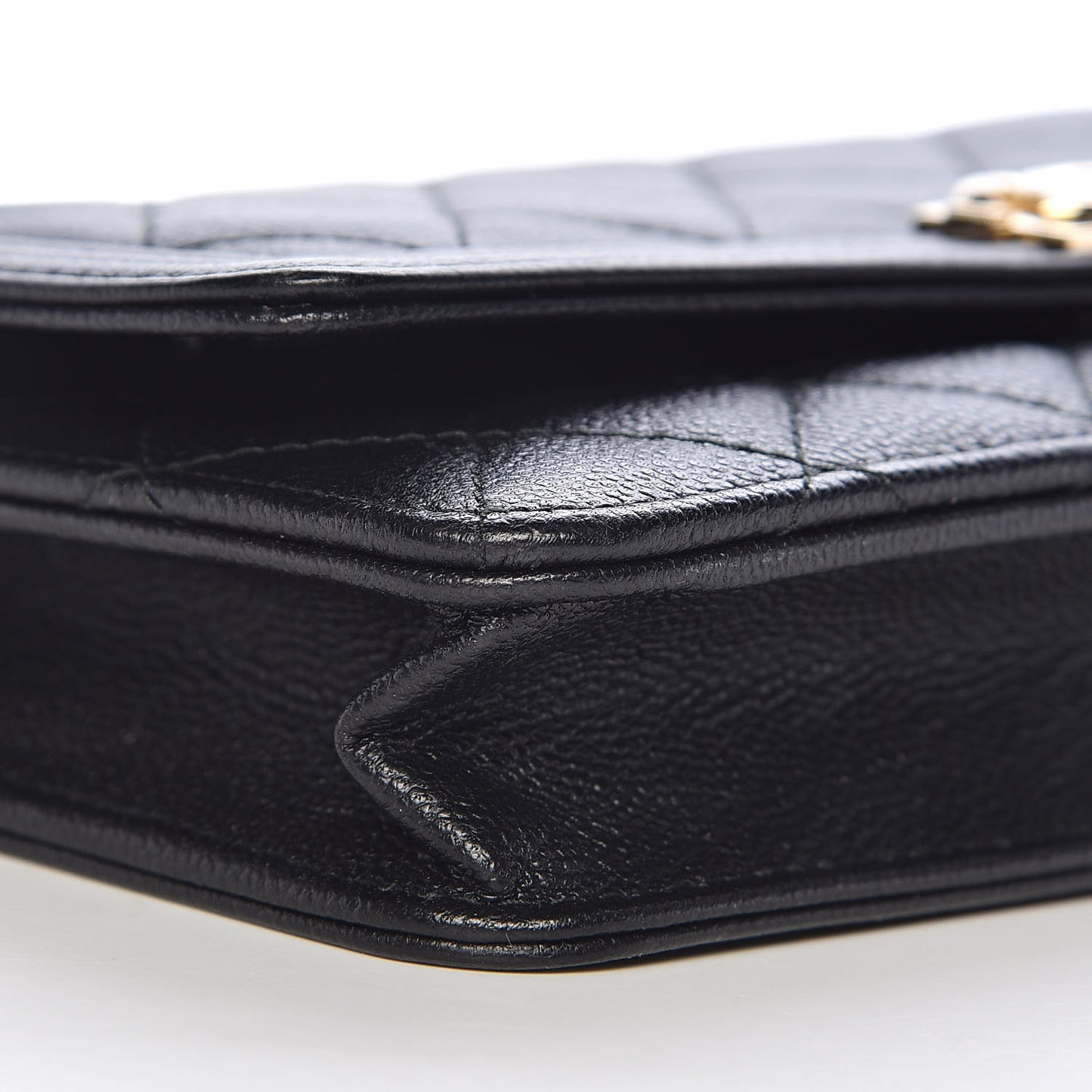 Caviar Quilted Boy Wallet On Chain WOC Black