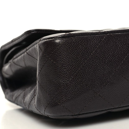 Chanel Caviar Quilted Small Double Flap Dark Brown 9 of 10