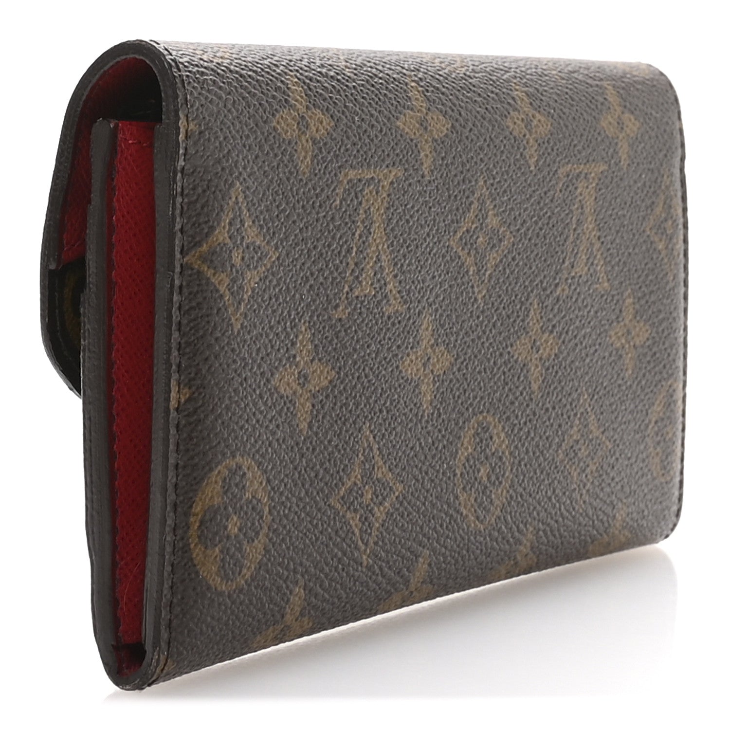 Louis Vuitton Monogram Emilie Wallet Red 3 of 11