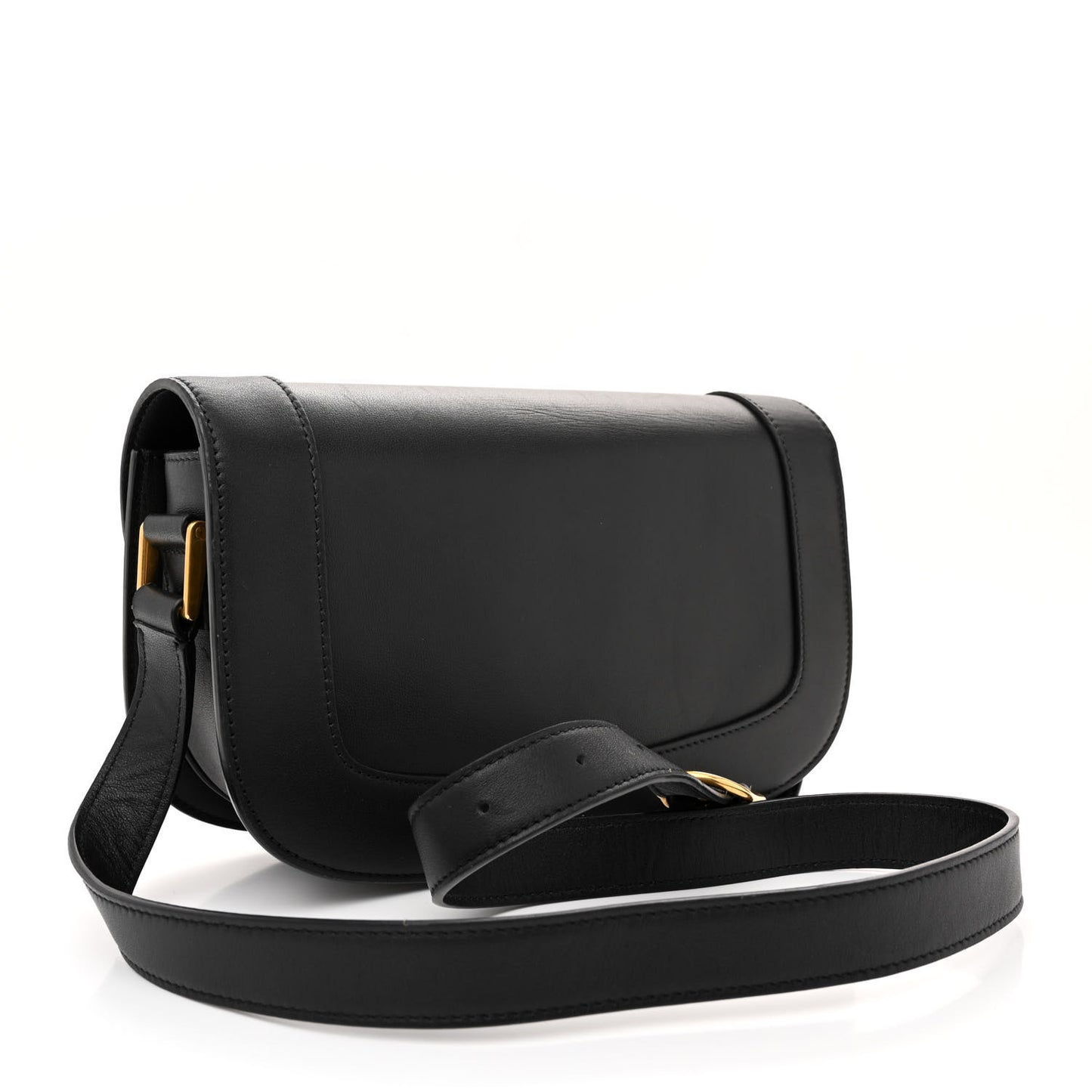 Smooth Calfskin Supervee Shoulder Bag Black