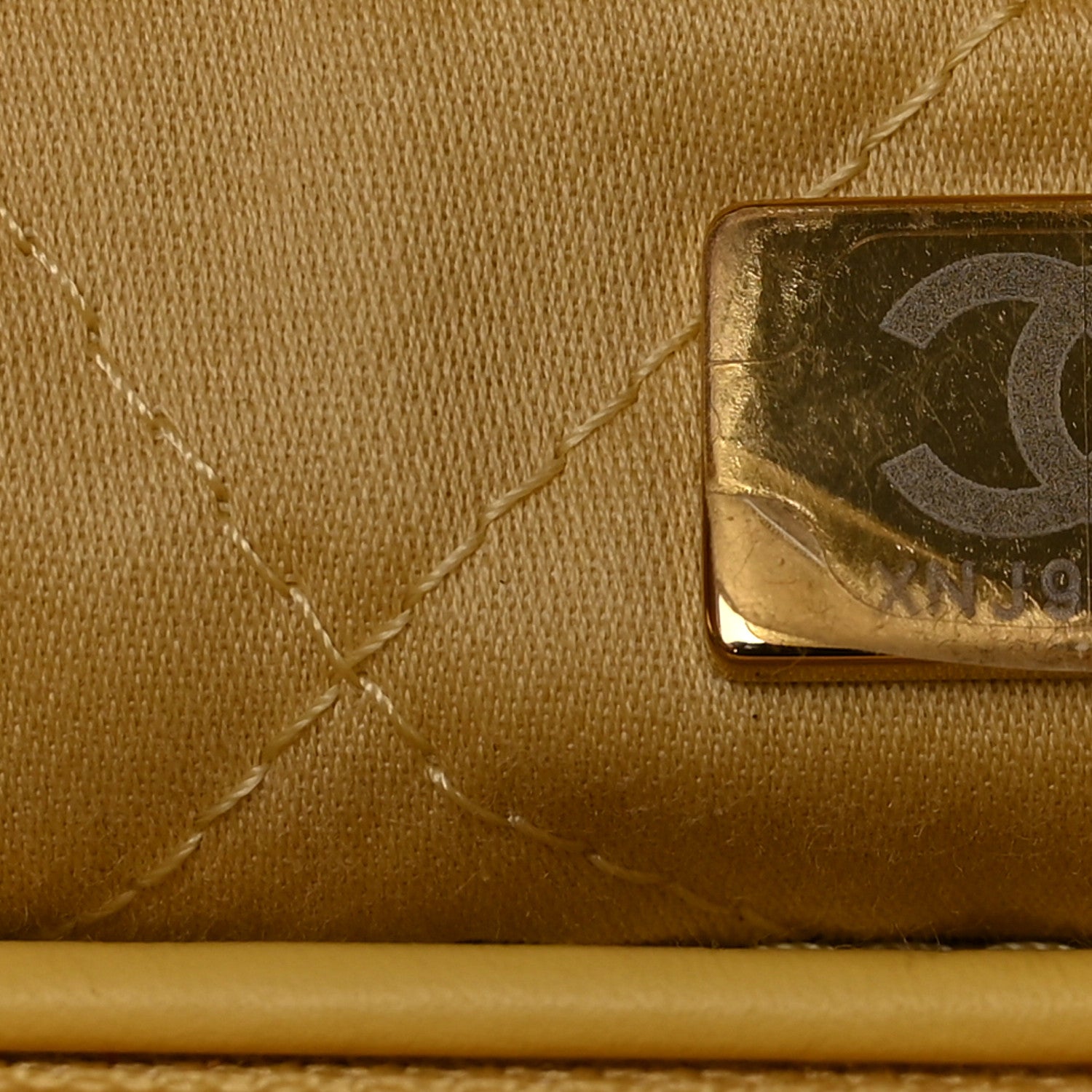 Chanel Shiny Caviar Quilted Small Chanel 22 Yellow 7 of 12