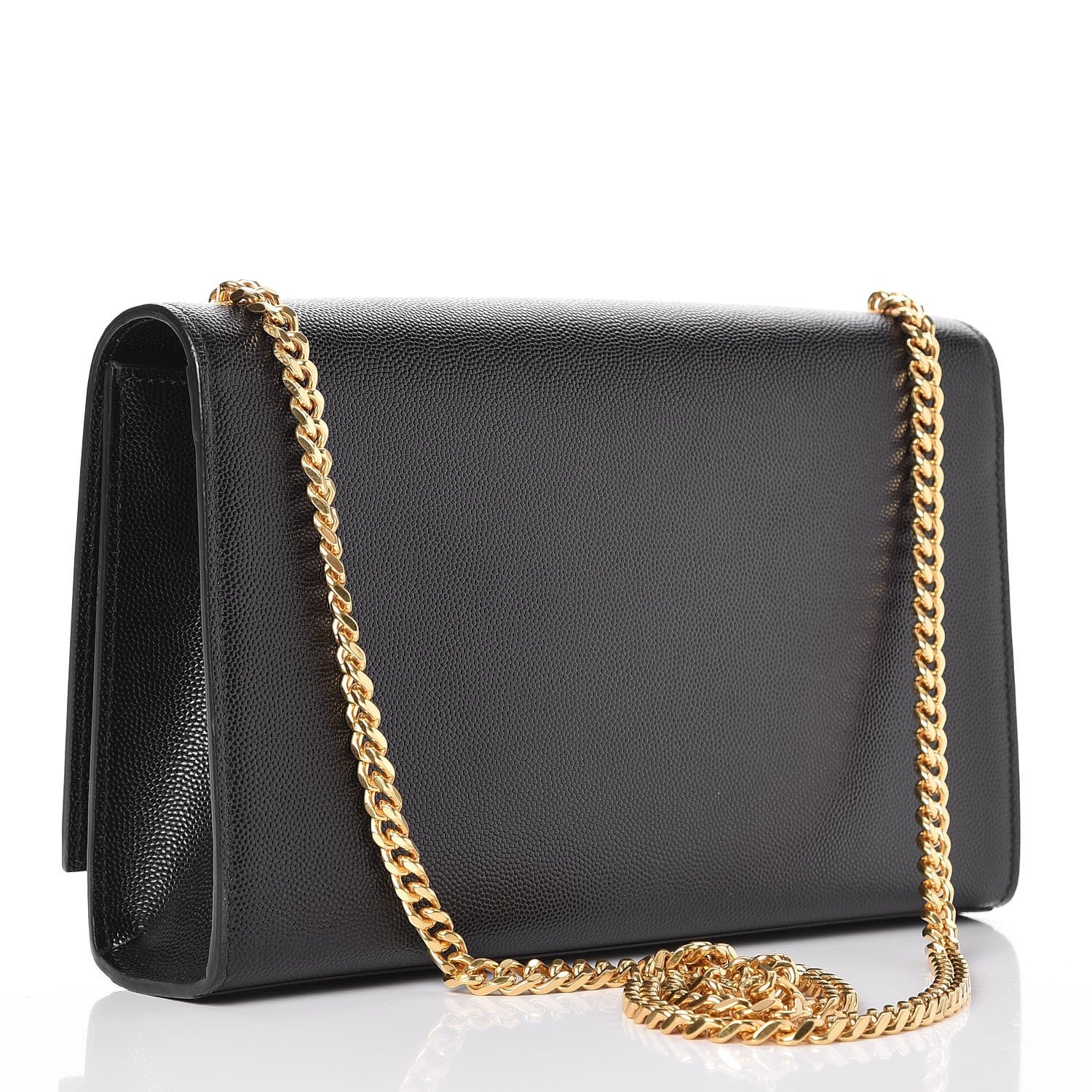 Saint Laurent Grain De Poudre Medium Classic Monogram Kate Satchel Black 3 of 6