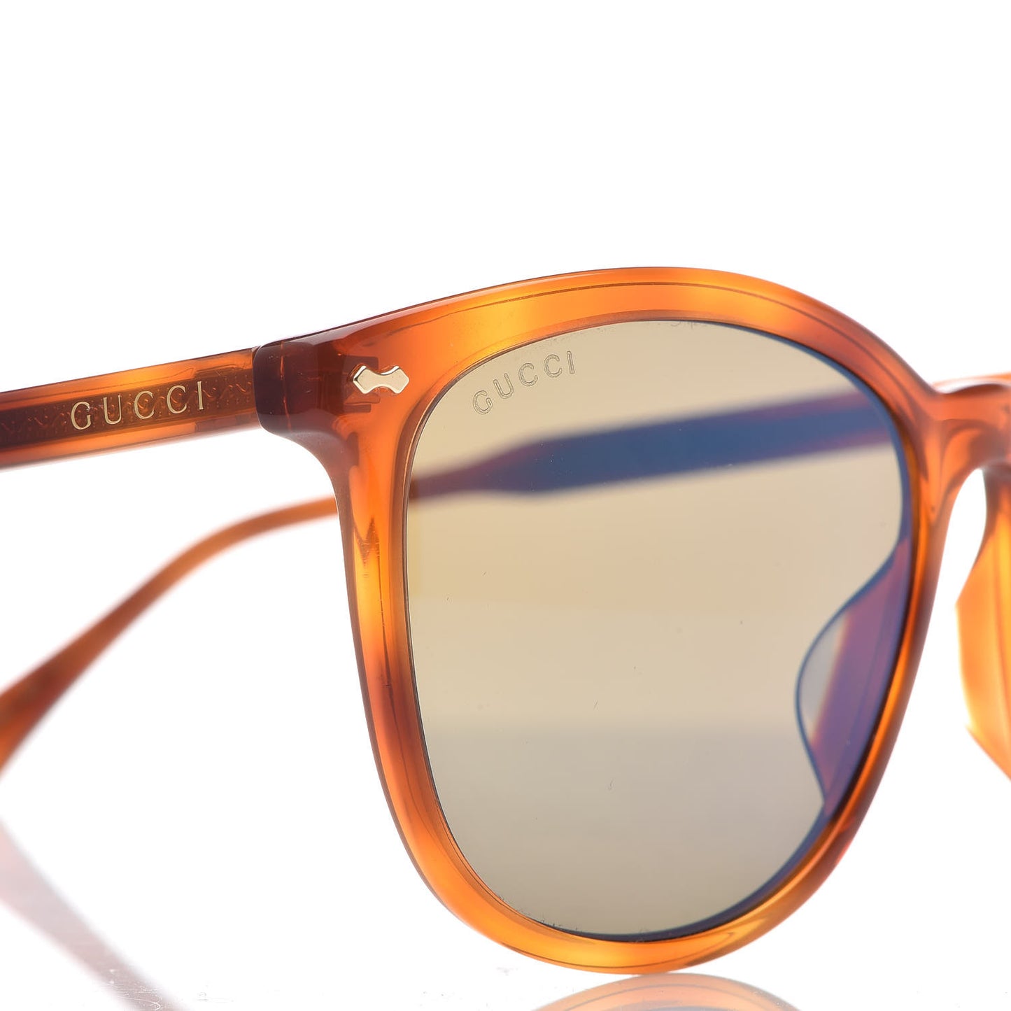 Acetate Square Frame Sunglasses GG0196SK Tortoise