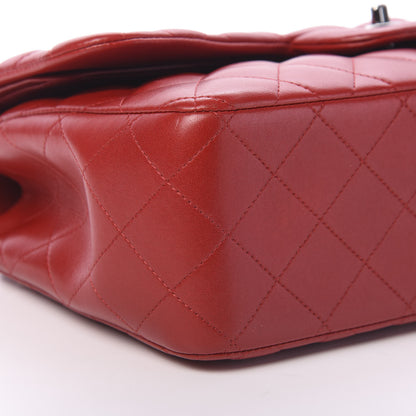 Chanel Lambskin Quilted Jumbo Double Flap Red 9 of 12