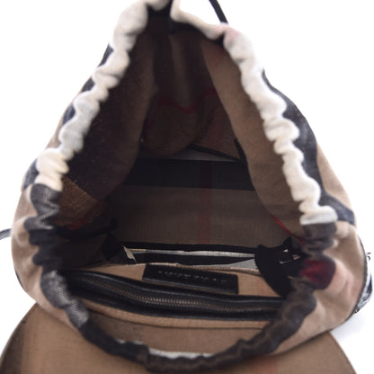 Burberry Canvas Mega Check Doran Backpack Black 5 of 11