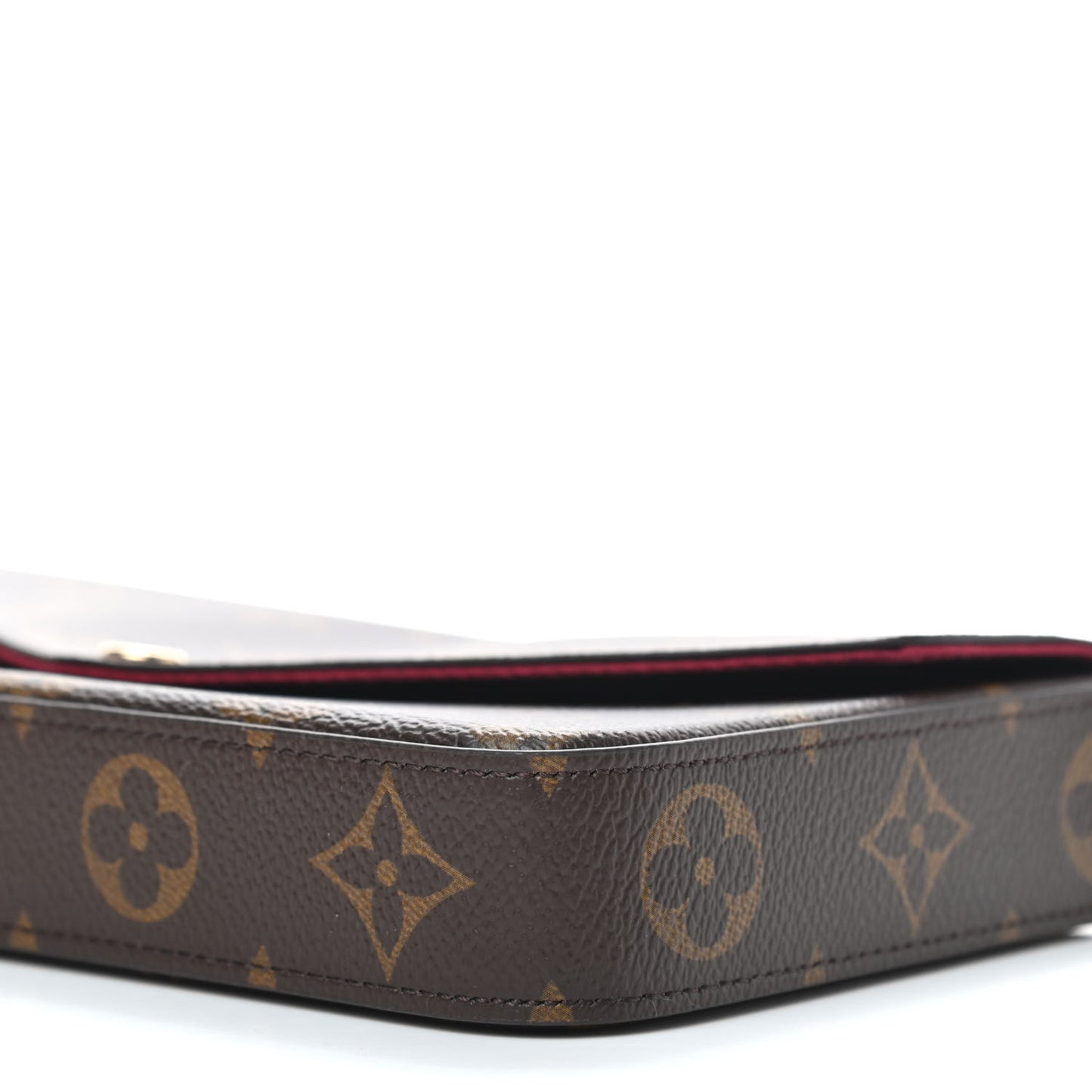 Monogram Pochette Felicie Chain Wallet Fuchsia