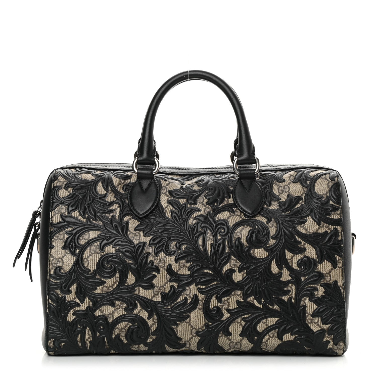 Gucci GG Supreme Monogram Arabesque Medium Boston Black 1 of 11