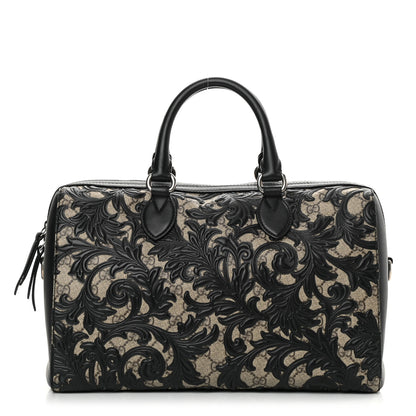 Gucci GG Supreme Monogram Arabesque Medium Boston Black 1 of 11