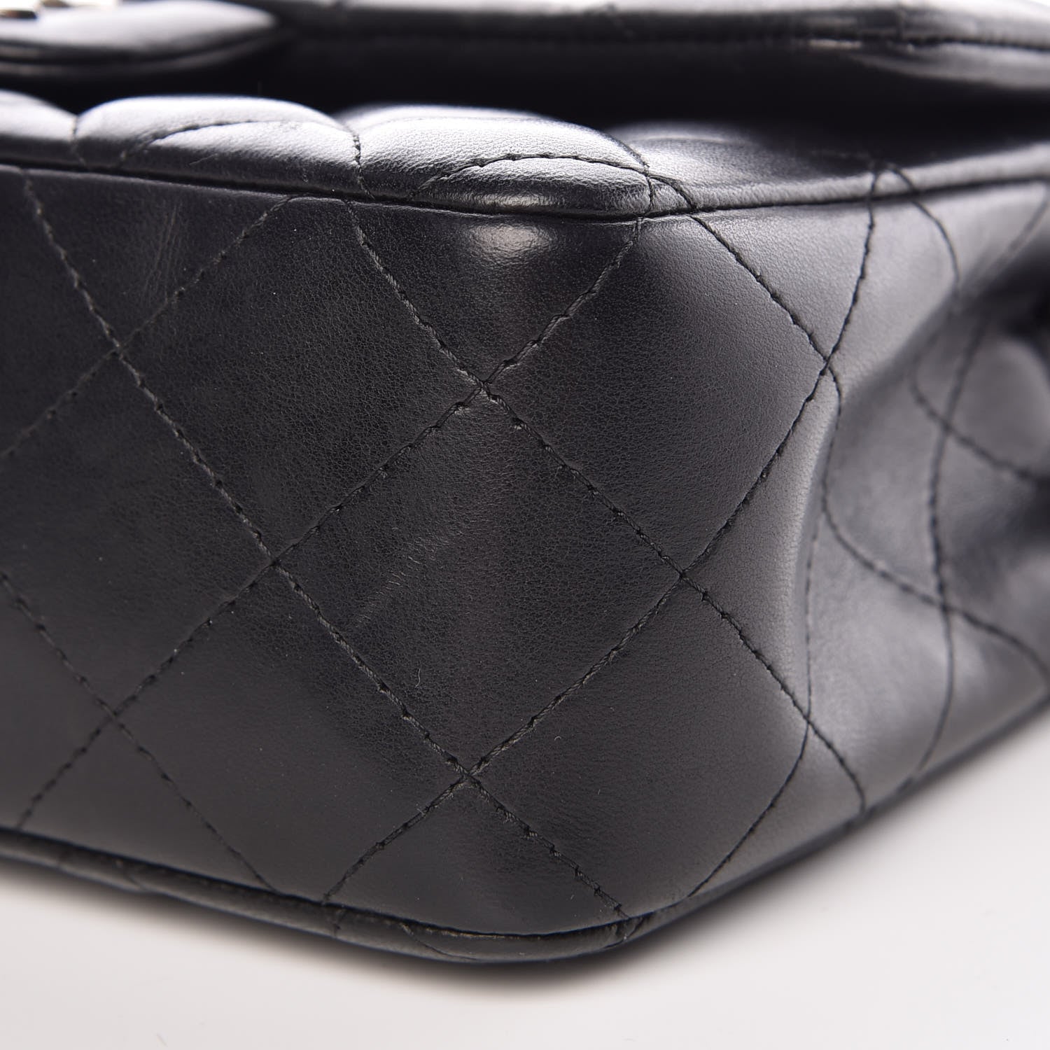 Chanel Lambskin Quilted Mini Rectangular Flap Black 9 of 10