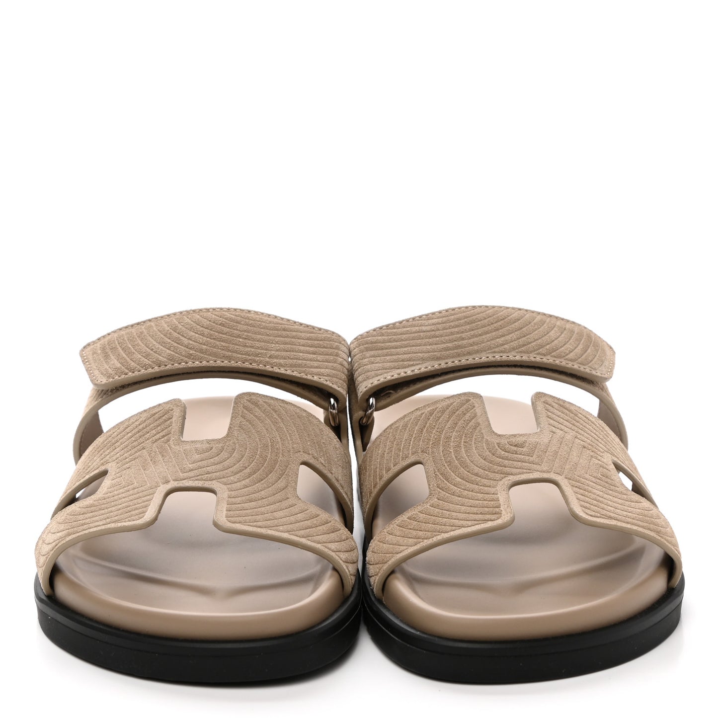 Suede Goatskin Chaine d'Ancre Womens Chypre Sandals 37 Beige Sable