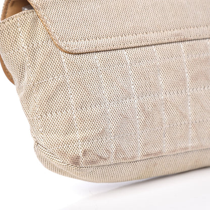Chanel Canvas Camellia N°5 Flap Beige Brown 20 of 21