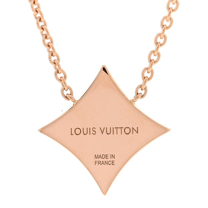 Louis Vuitton 18K Pink Gold Mother of Pearl Color Blossom Star Pendant Necklace 4 of 5
