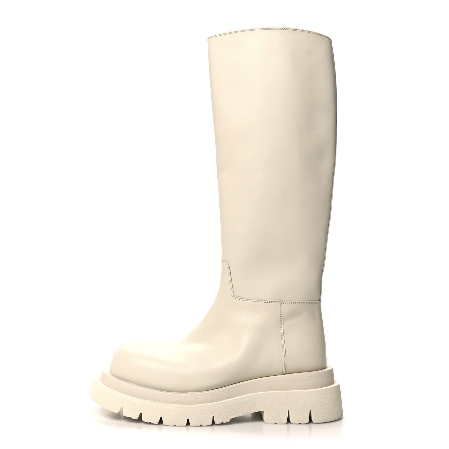 Bottega Veneta Calfskin The Lug High Boots 36 Sea Salt 1 of 4