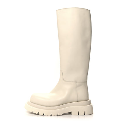 Bottega Veneta Calfskin The Lug High Boots 36 Sea Salt 1 of 4