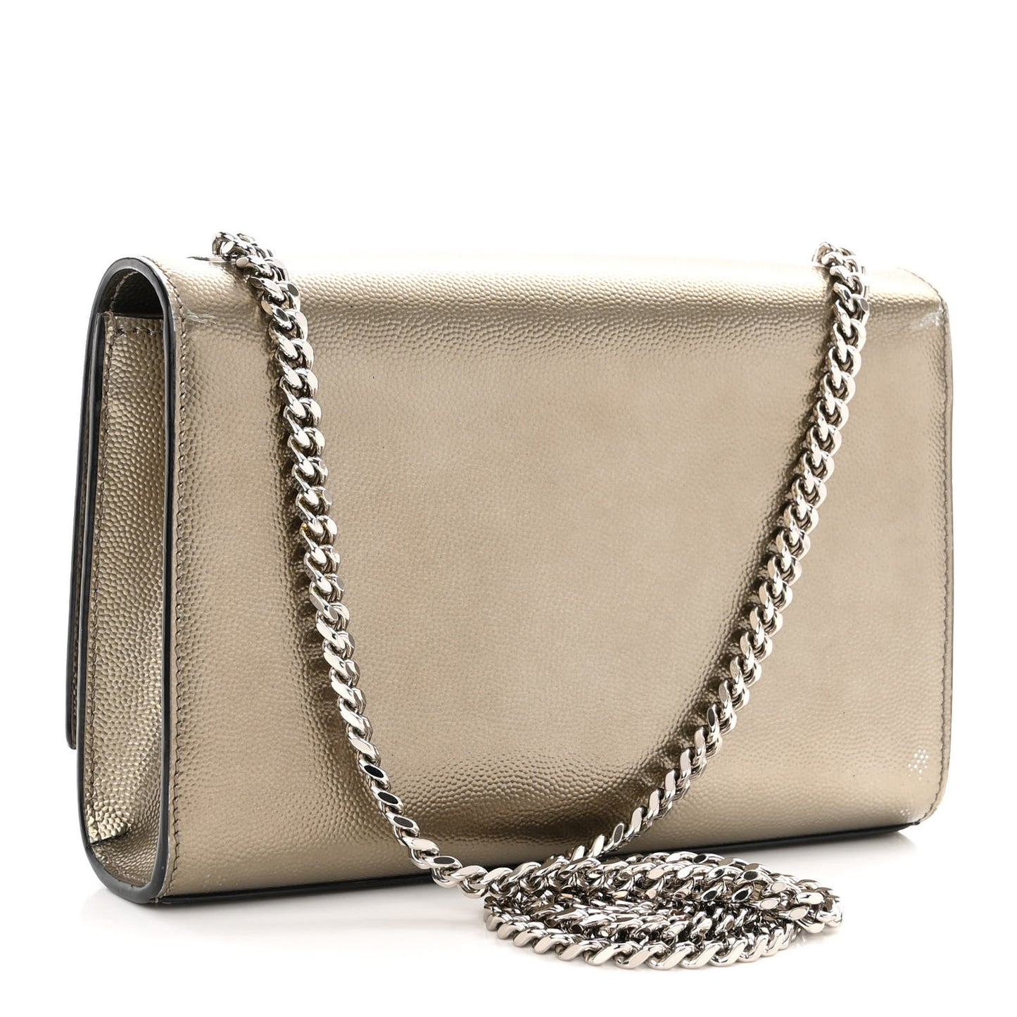 Grain De Poudre Small Monogram Kate Satchel Gold