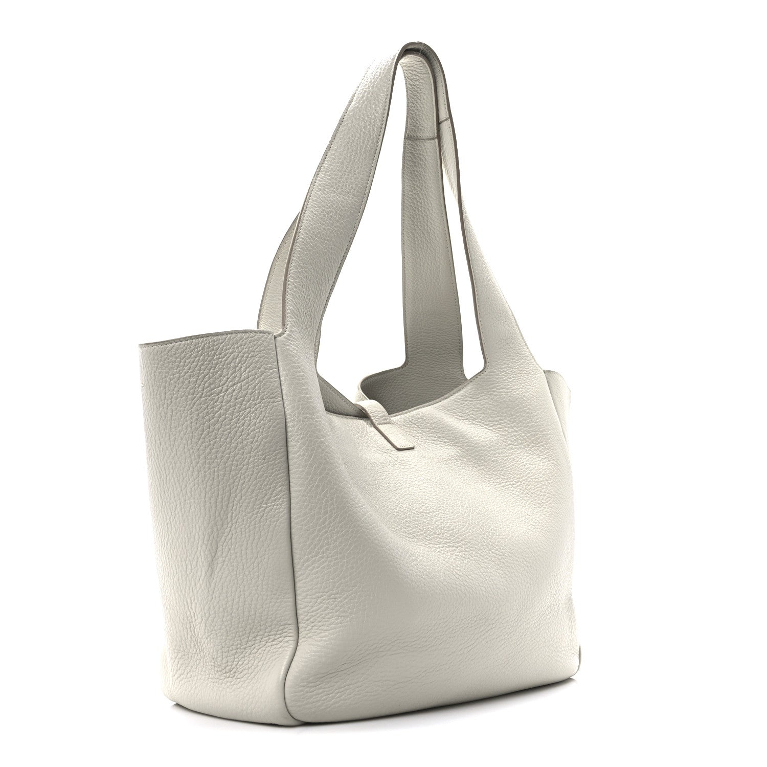 Saint Laurent Grained Deerskin Bea Tote Blanc Vintage 3 of 10