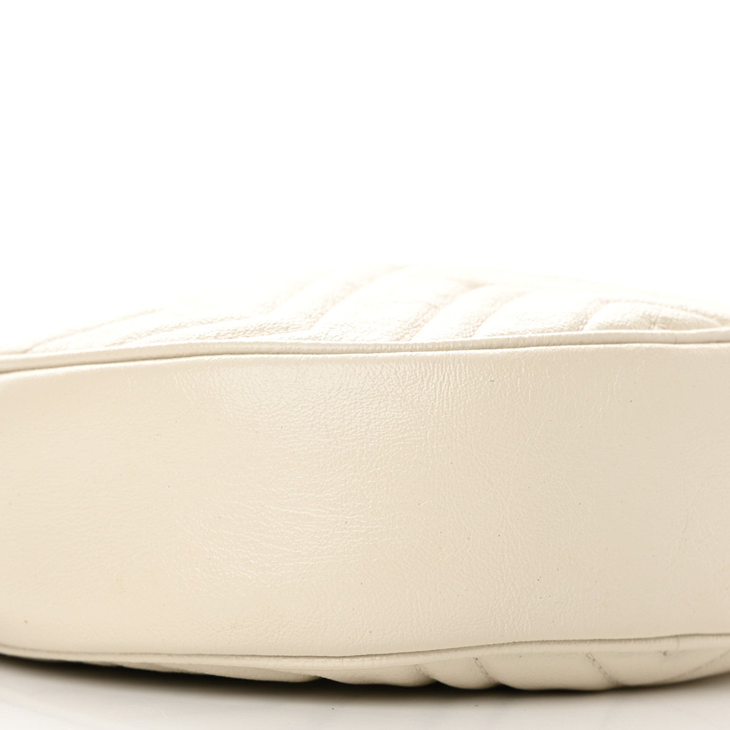 Gucci Calfskin Matelasse Mini GG Marmont Round Shoulder Bag White 9 of 14