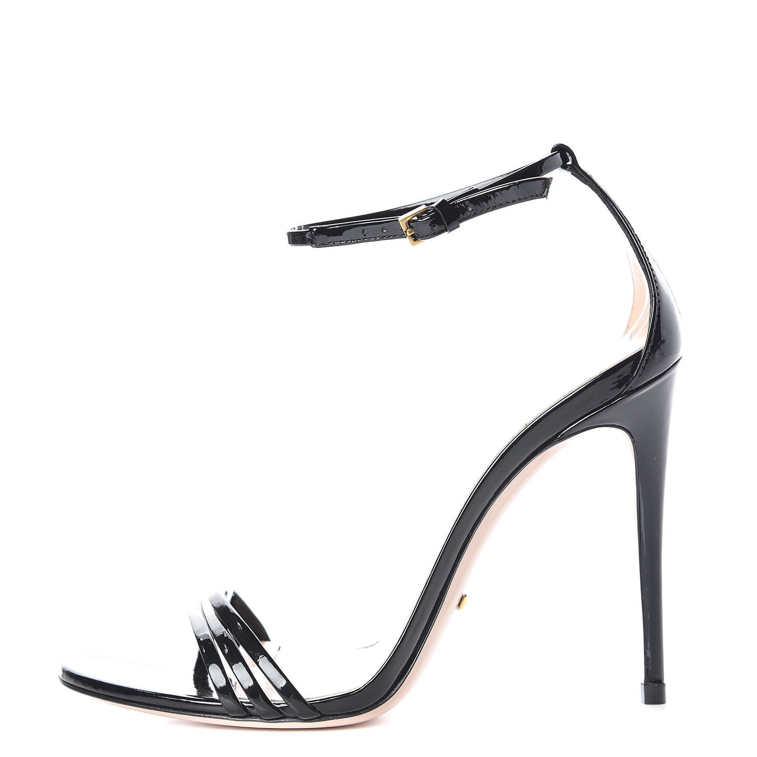Gucci Patent Crystal Removable Bow Sandals 36.5 Black 1 of 9