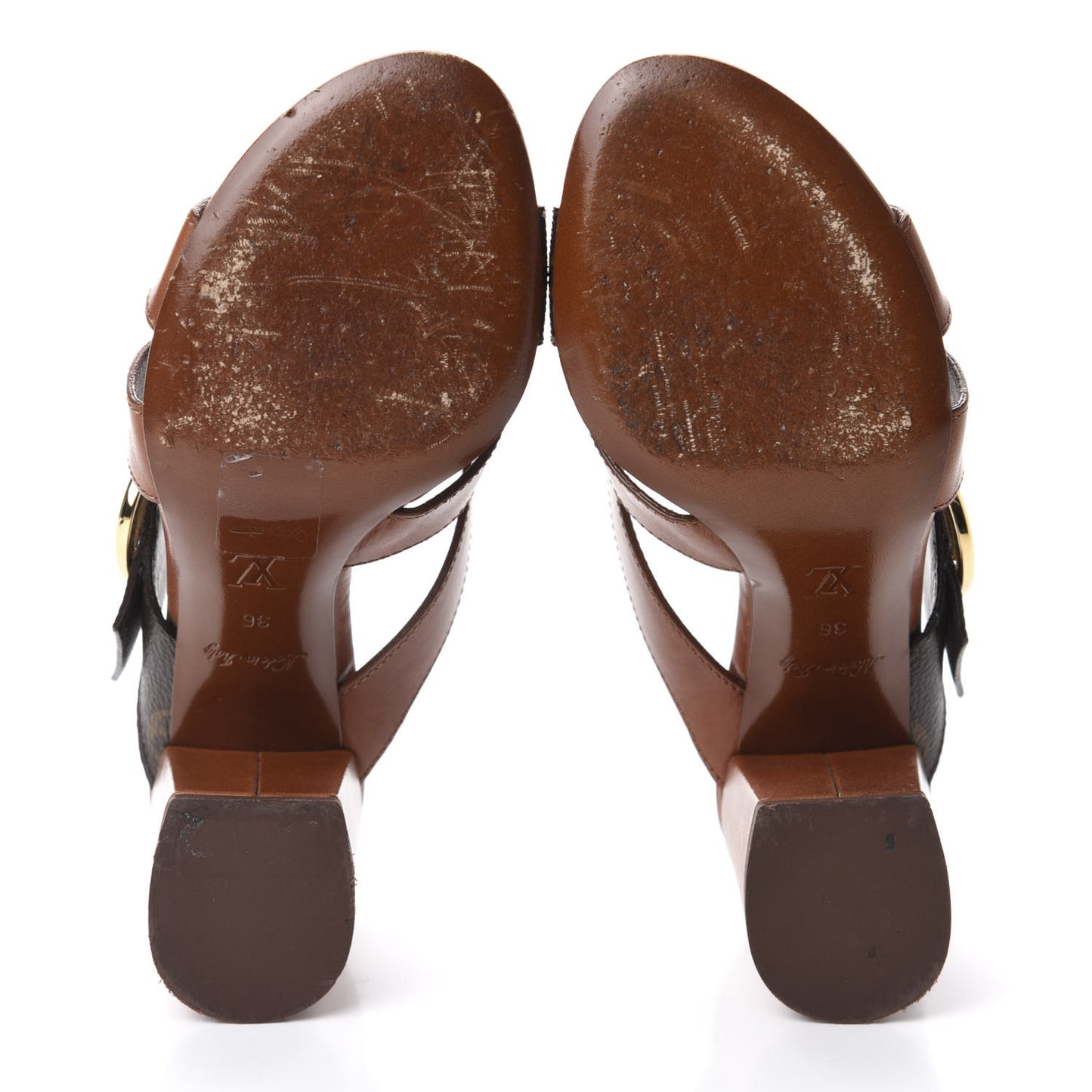 Monogram Horizon Mules 36 Cognac Brown