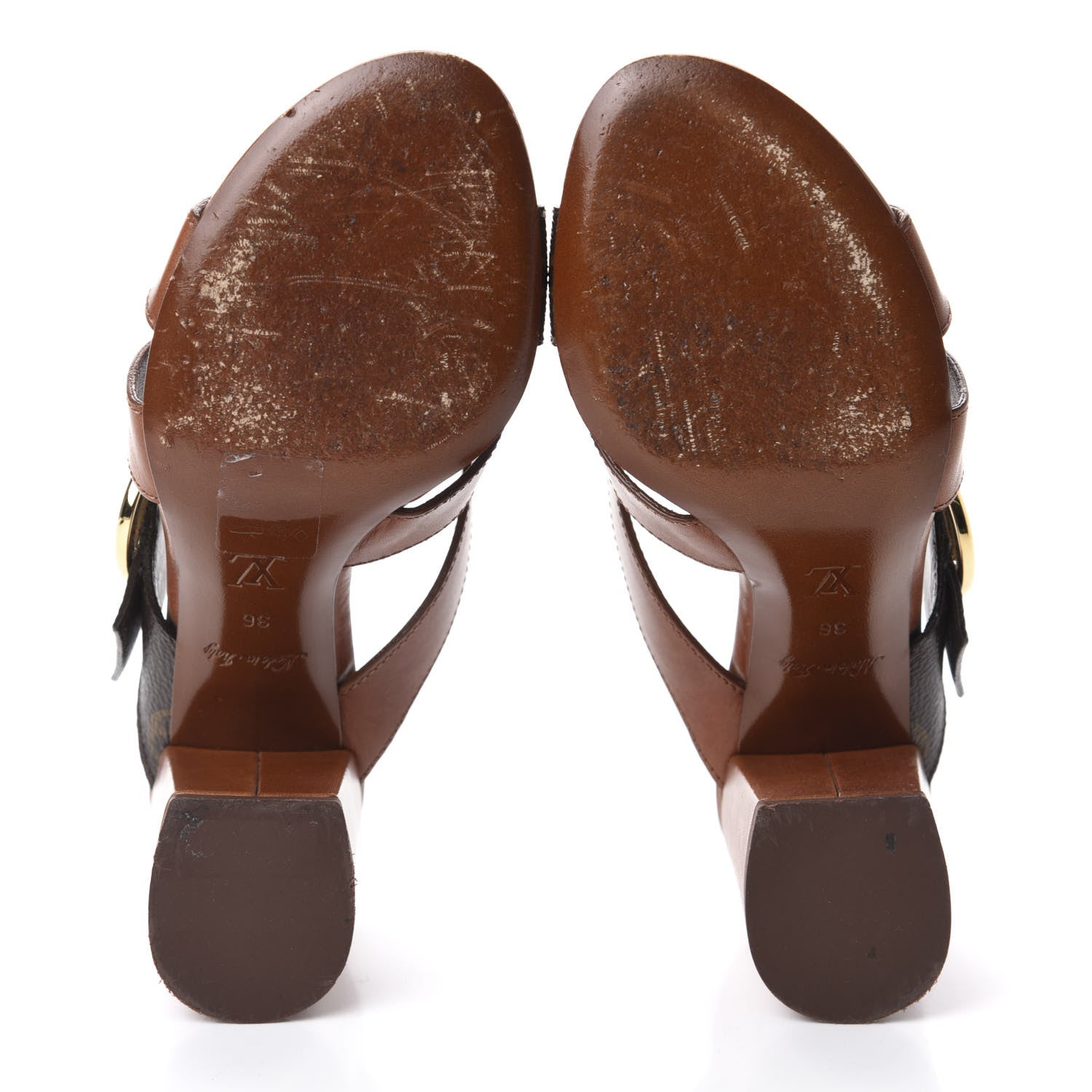 Louis Vuitton Monogram Horizon Mules 36 Cognac Brown 6 of 13