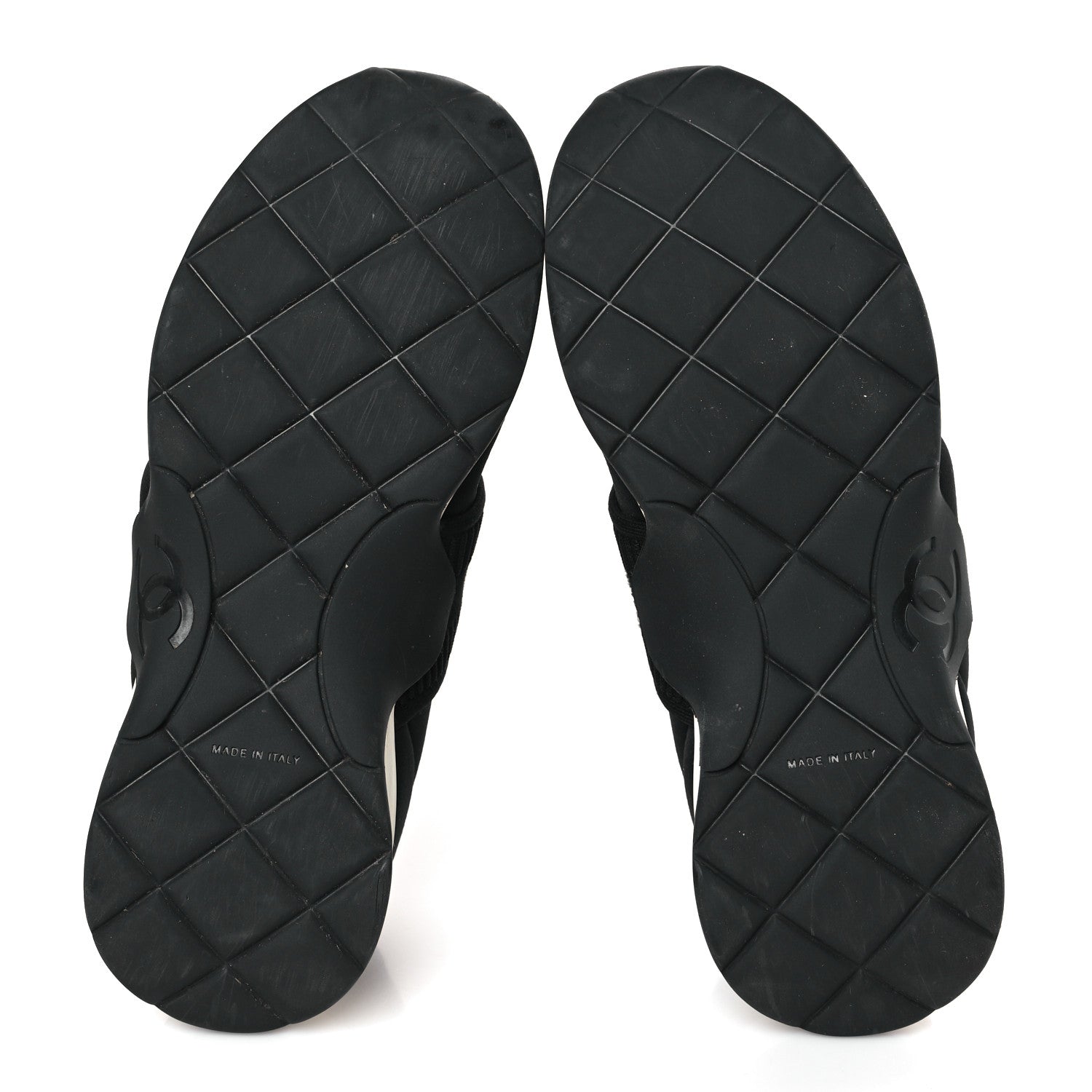 Chanel Stretch Fabric CC Sneakers 37 Black 5 of 8
