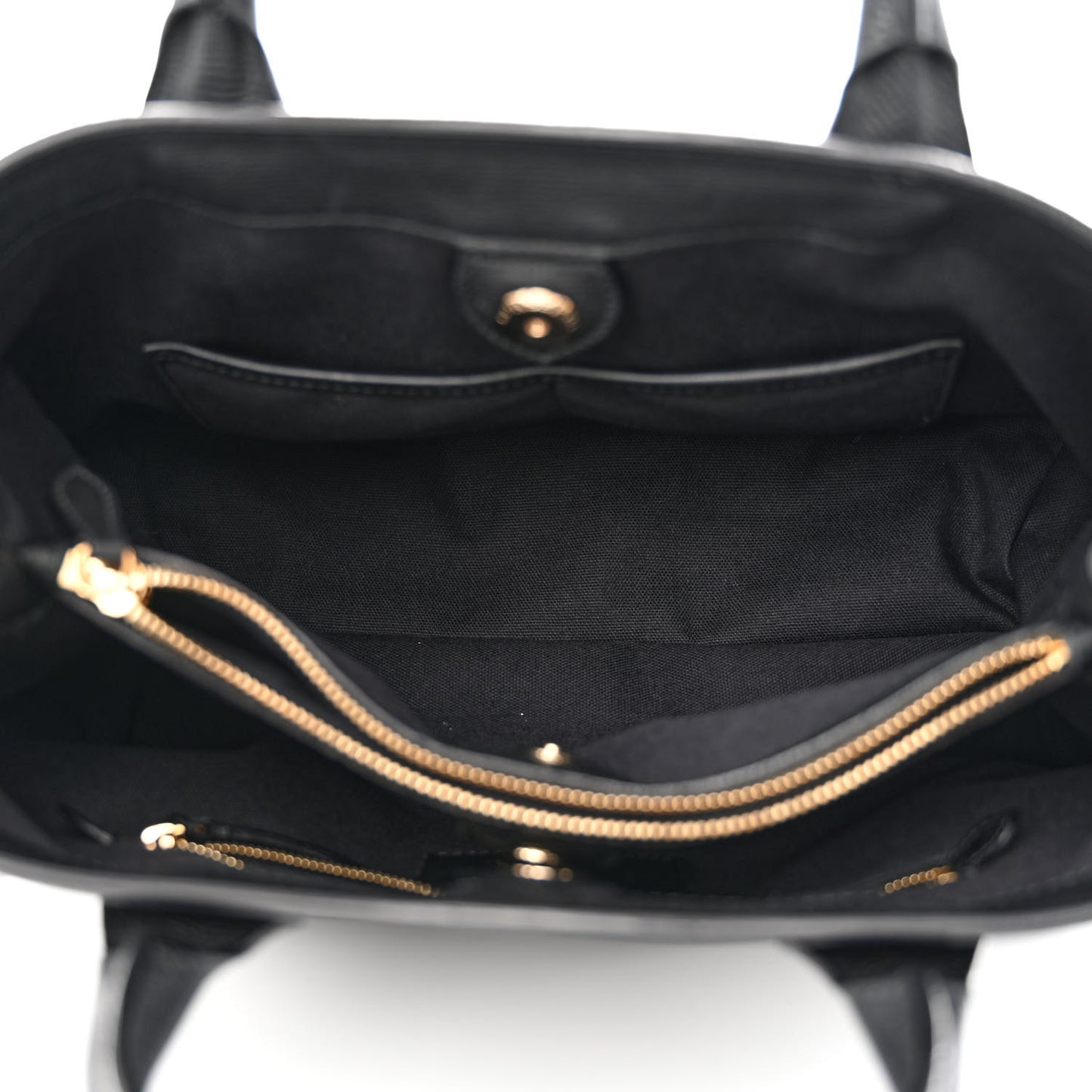 Grainy Calfskin House Check Medium Banner Tote Black