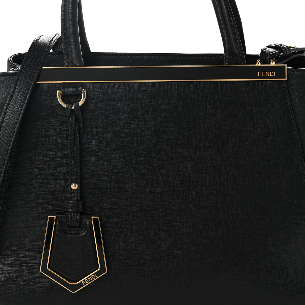 Fendi Vitello Elite Petite 2Jours Tote Black 8 of 10