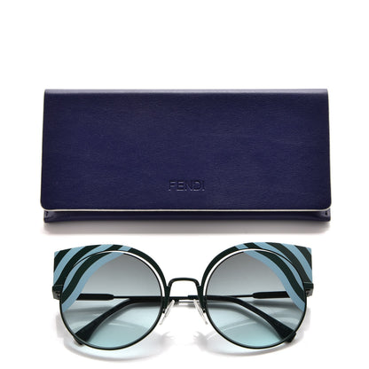Fendi Hypnoshine Sunglasses FF 0215/S Matte Blue Green 8 of 8