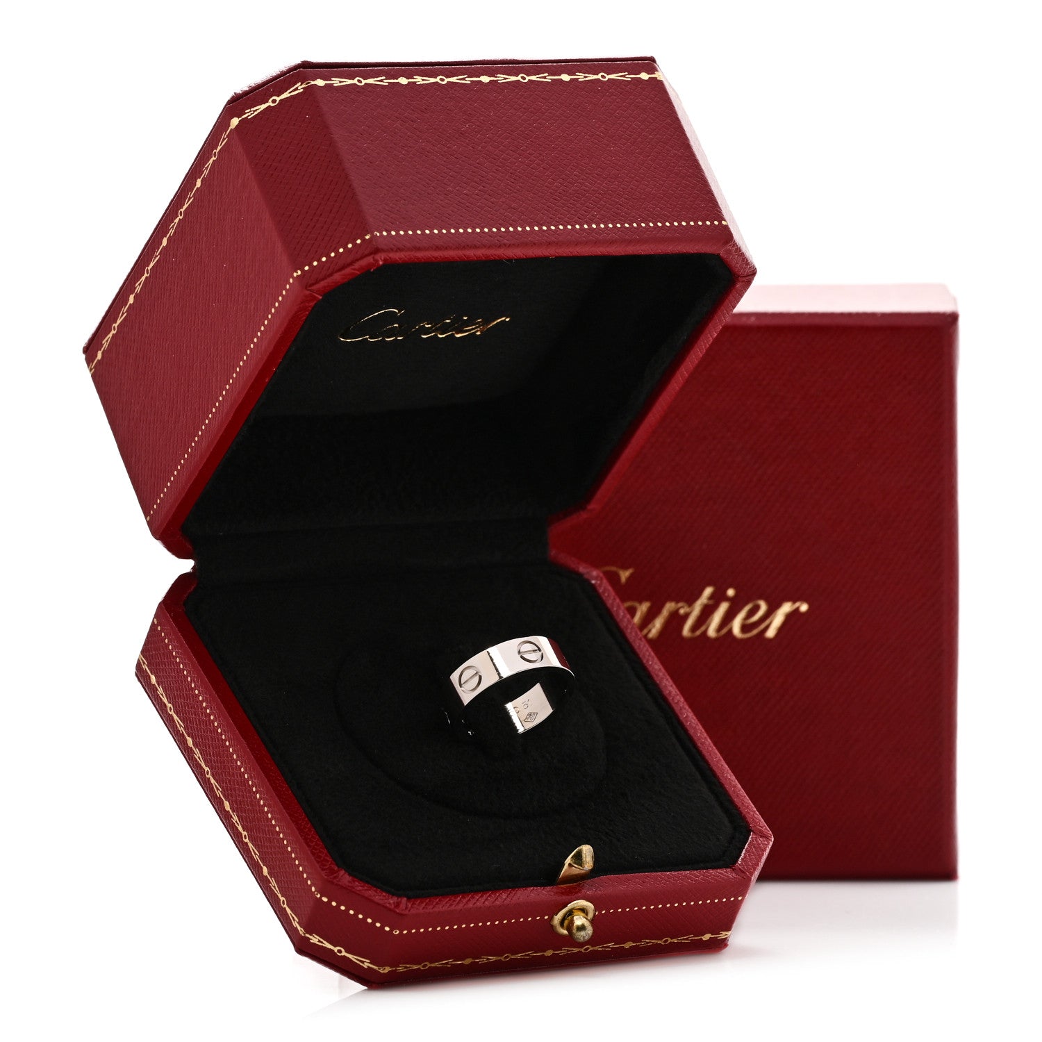 Cartier 18K White Gold 5.5mm LOVE Ring 51 5.75 5 of 5