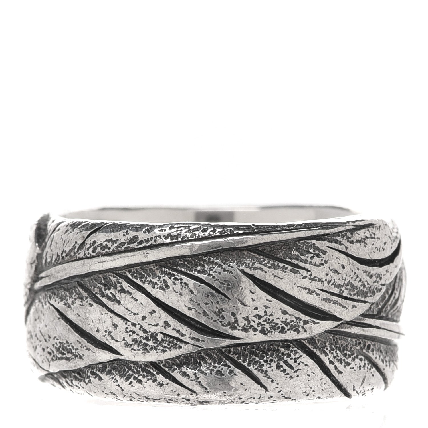 David Yurman Sterling Silver Feather Ring 57 8 3 of 5