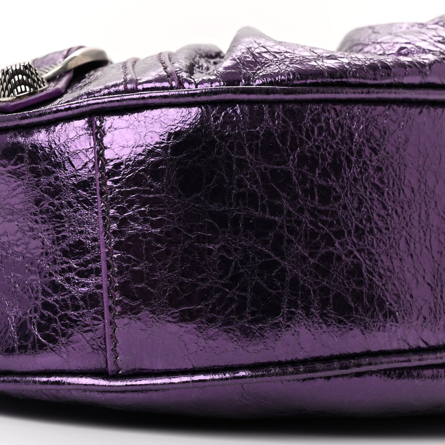 Metallic Agneau Arena Le Cagole Shoulder Bag XS Met Mauve